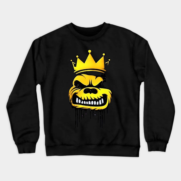 Crazy Cool Monkey Crewneck Sweatshirt by NedisDesign